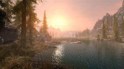 Lake Ilinalta Must Be Skyrims Most Beautiful Place At Sunset Rskyrim