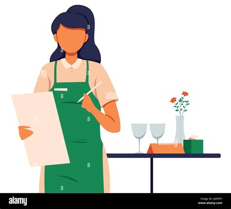 Waitress Taking Order Stock Vector Image And Art Alamy