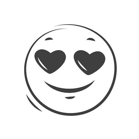 Premium Vector Emoji With Hearts Happy Smiling Emoticon Isolated On