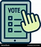 Poll online vote icon outline style Royalty Free Vector