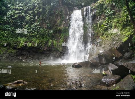 Wasserfall Chutes Du Carbet Im Nationalpark Guadeloupe Basse Terre