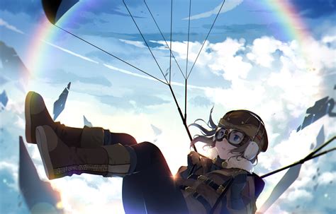 Anime Girl Paratrooper By 兎々☂