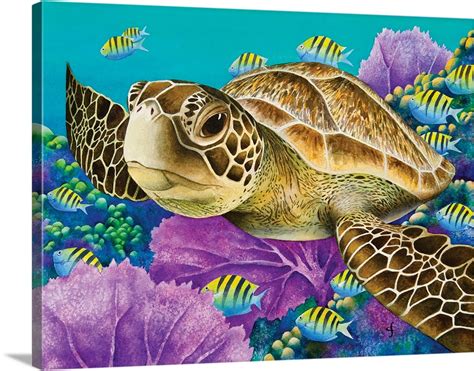 This is a fine art giclée print made from my original watercolor painting titled honu. Premium Thick-Wrap Canvas Wall Art entitled Young Green ...
