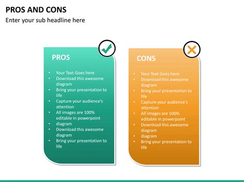 Pros And Cons Powerpoint Template Sketchbubble