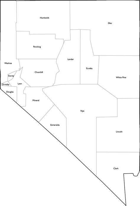 Printable Nevada Map