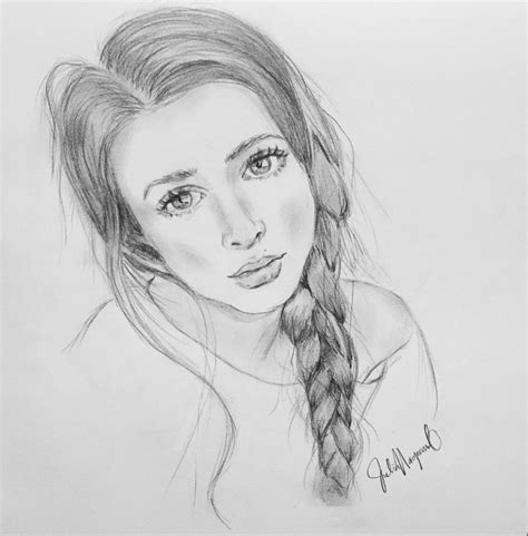 All kinds of realistic drawings and paintings of people are welcomed here! Semi-realistic drawing by Julia Nagorniuk 2016 | Realistic ...