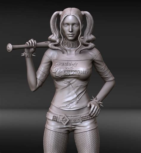 Text carbon puzzle, donald osselaer, puzzle Harley Quinn 3D print stl and high poly | CGTrader