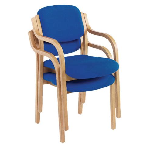 Jemini Wood Frame Reception Side Chair With Arms Blue Kf03514 Hunt