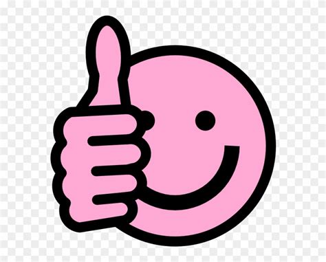 Smiley Face Clip Art Thumbs Up Pink Thumbs Up Emoji Free Images