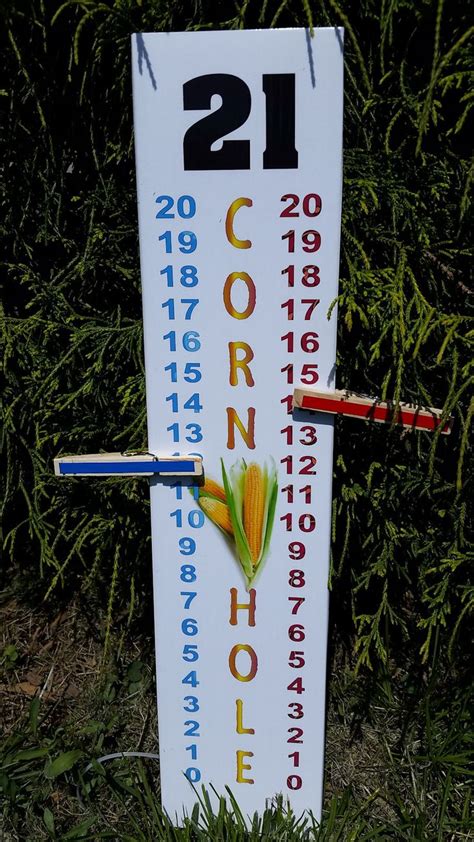 Cornhole Scoreboard Score Keeper Full Color “corn Hole” And Life Like