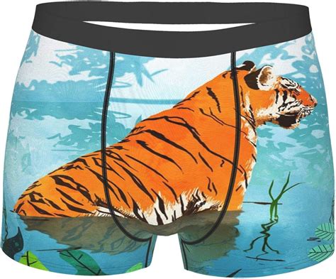 Tiger Lying Near The Water Mens Boxer Briefs Breathable Soft Sexy