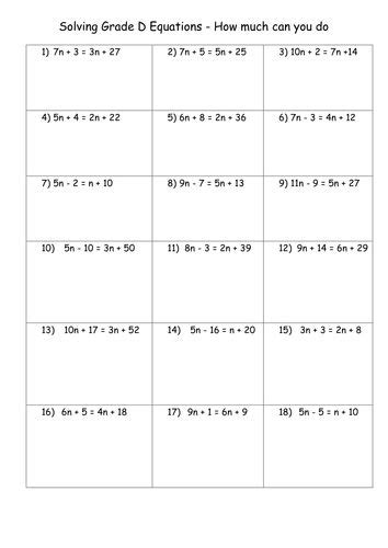 Asked 1 year, 6 months ago. Solving Equations Worksheets | Solving equations, Solving ...