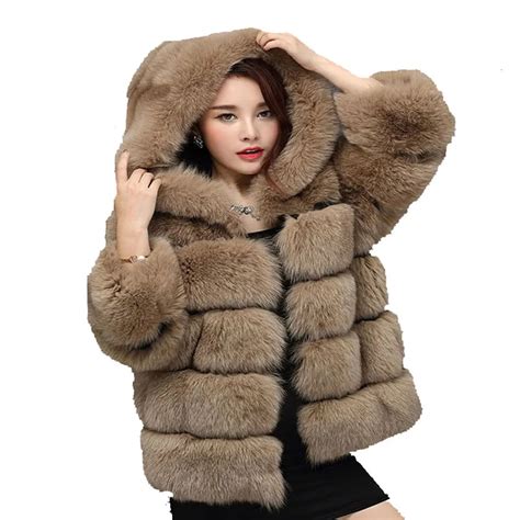 FURSARCAR Luxury Real Fox Fur Coats Women Winter Warm Thick Hooded