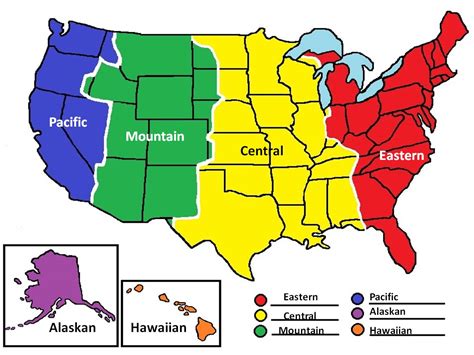 Learning The Usa Lesson 18 Time Zones Of The United States