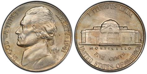 1941 Ss 5c Large S Rpm Fs 502 Regular Strike Jefferson Nickel