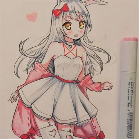 White Rabbit Anime Girl