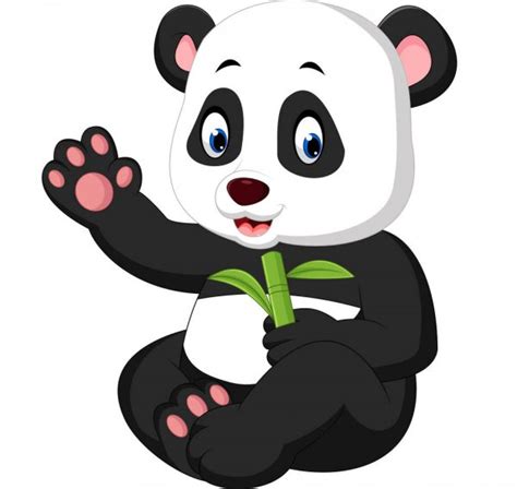 Cute Funny Baby Panda Cartoon — Stock Vector © Lawangdesign 102065110