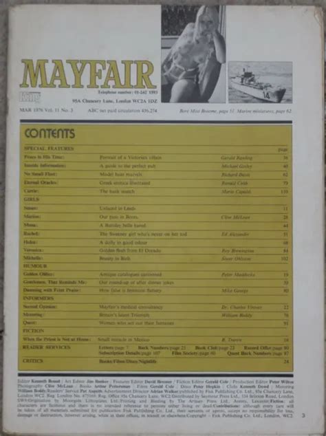 Vintage Mayfair Magazine Vol No S Picclick