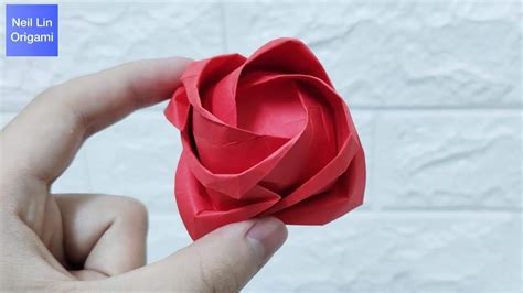 How To Make A Paper Rose By Toshikazu Kawasaki Origami Rose Tutorial