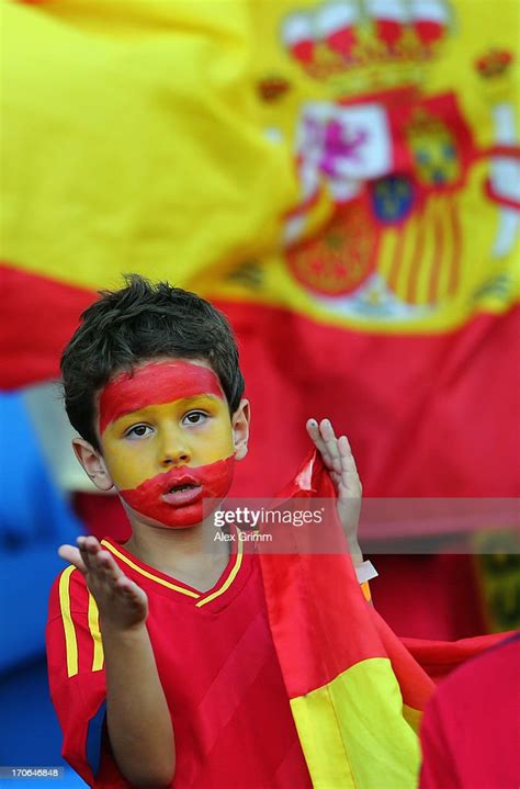 A Fan Of Spain Attends The Uefa European U21 Championship Semi Final