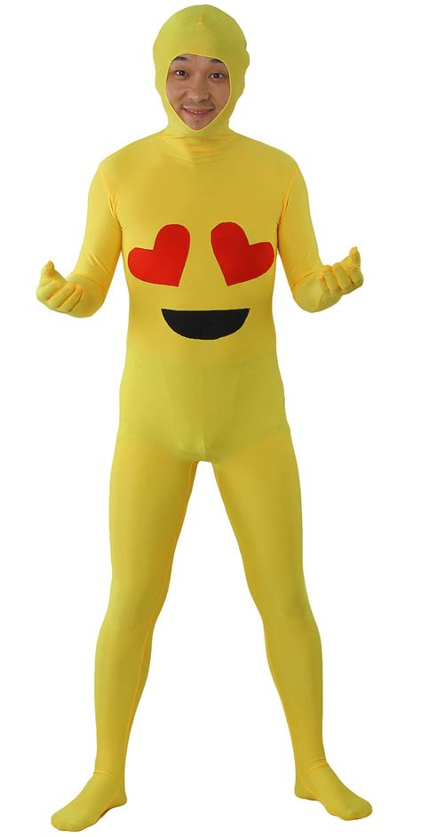 Justincostume Lovely Emoji Costume Smiley Emoticon Full Bodysuit Clothing Emoji