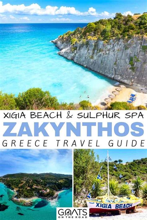 Xigia Beach And Sulphur Spa In Zakynthos Greece Goats On The Road