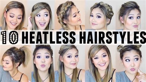 10 Heatless Hairstyles For Back To School Youtube