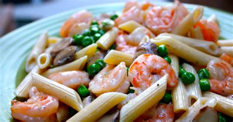 Have Her Over For Dinner Sautéed Shrimp Mushrooms and Peas over
