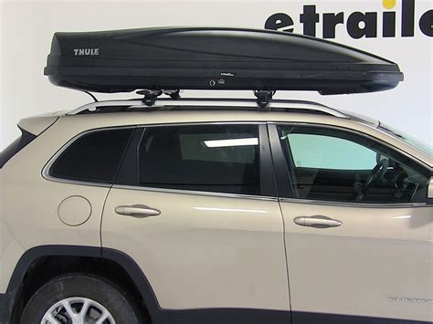 2016 Jeep Cherokee Thule Force Xxl Rooftop Cargo Box 21 Cu Ft