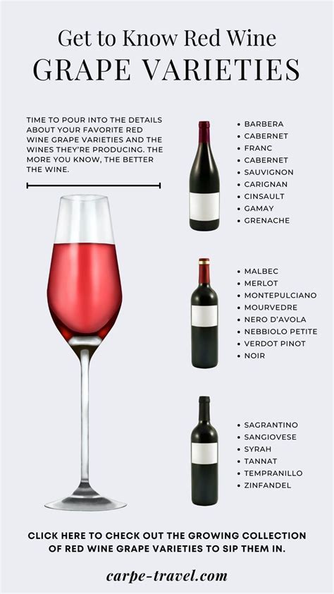 Get To Know Red Wine Grape Varieties Wine Variety Red Wine Wine