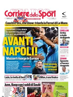 Juventus Prime Pagine Quotidiani Sportivi Oggi Dicembre Junews It