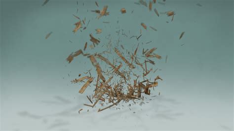 Exploding Wood Debris Stock Footage Collection Actionvfx