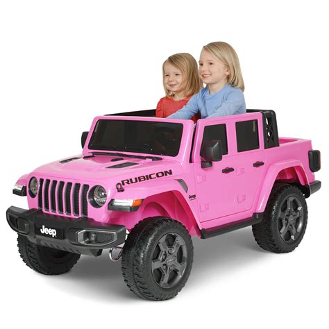 12 Volt Jeep Gladiator Battery Powered Ride On Vehicle In Pink By