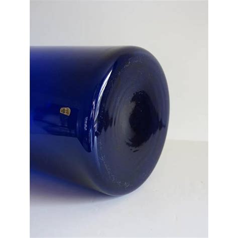 Midcentury Cobalt Blue Otto Brauer For Holmegaard Glass Gulvase Vase Chairish