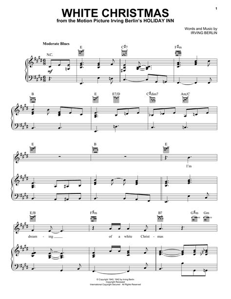Free sheet music preview of white christmas jazz version for piano solo by irving berlin. White Christmas Sheet Music | Eric Clapton | Piano, Vocal ...