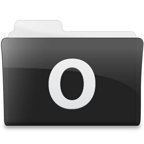 Folder Microsoft Outlook Icon Black Icons