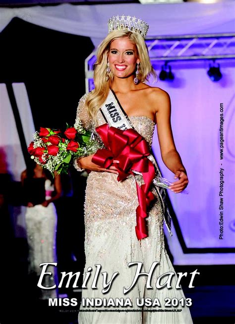 miss indiana usa 2013 emily hart wearing ashley rene s during her crowning moment miss