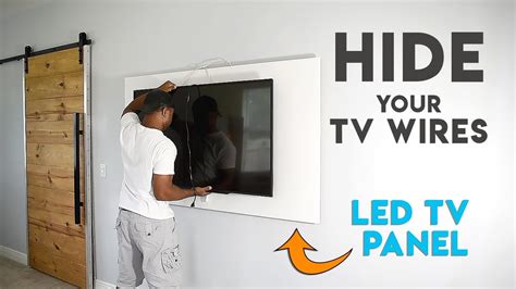 How To Make A Tv Panel Wall Mount A Tv And Hide The Wires Youtube