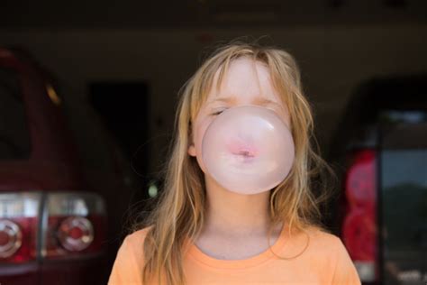 Color Photo Of Girl Blowing Bubble Gum By Mickie Devries Click