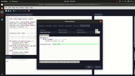 How To Change The Theme Of Thonny Python Ide YouTube