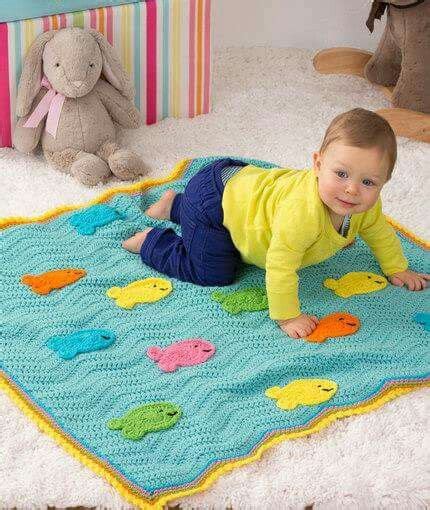 Use A Varigated Blue Under The Sea Blankie Baby Blanket Crochet