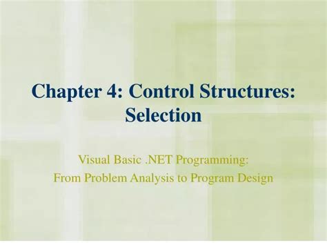 Ppt Chapter 4 Control Structures Selection Powerpoint Presentation
