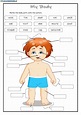 Body Parts Worksheet Kindergarten Pdf - Mark Wilson's Kids Worksheets