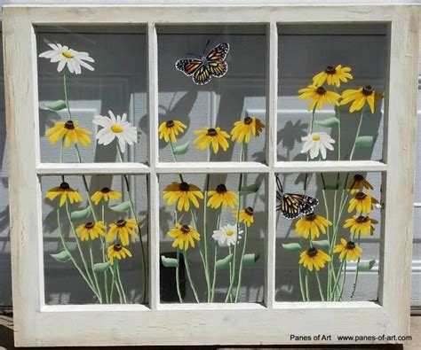 Panes Of Art Hand Painted Window Pane Art Window Art Decorative