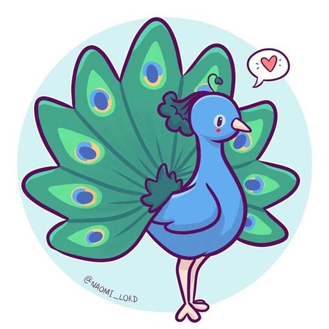 A Blue Bird With Green Feathers And A Speech Bubble Above Its Head