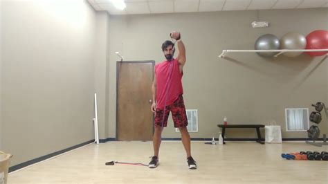 Resistance Bands Single Arm Front Raise Youtube