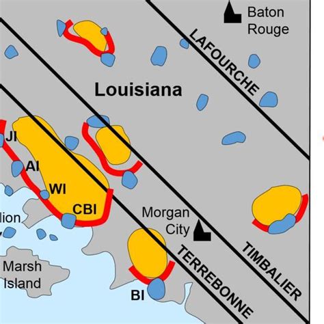 Structural Framework Of The Southern Louisiana Gulf Shore With The