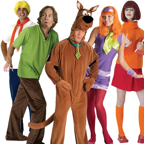 Licensed Adult Scooby Doo Fancy Dress Costume Halloween Outfit Wig Mens