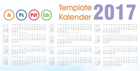 Download Template Kalender 2017 Indonesia Corel Draw Cdr Fadhil Design