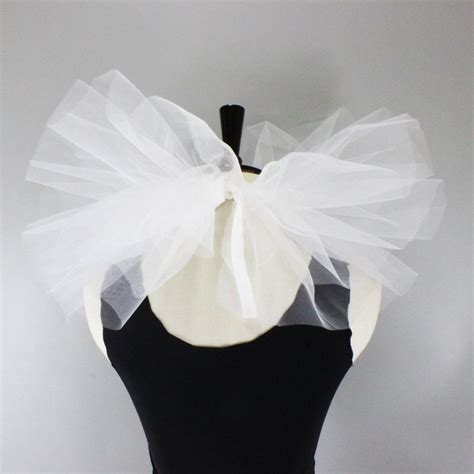 Ruffled Tulle Neck Collar For Costume Photography In White Etsy Uk